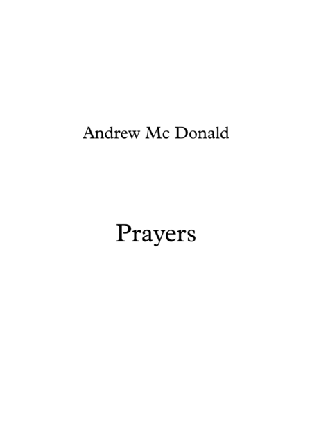 Prayers Sheet Music