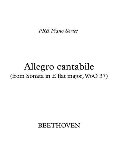 Prb Piano Series Allegro Cantabile Beethoven Sheet Music