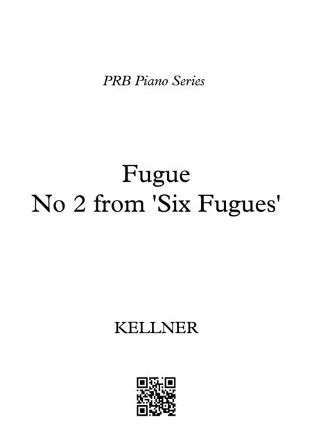 Prb Piano Series Fugue No 2 From Six Fugues Kellner Sheet Music