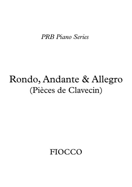 Prb Piano Series Rondo Andante Allegro Fiocco Sheet Music