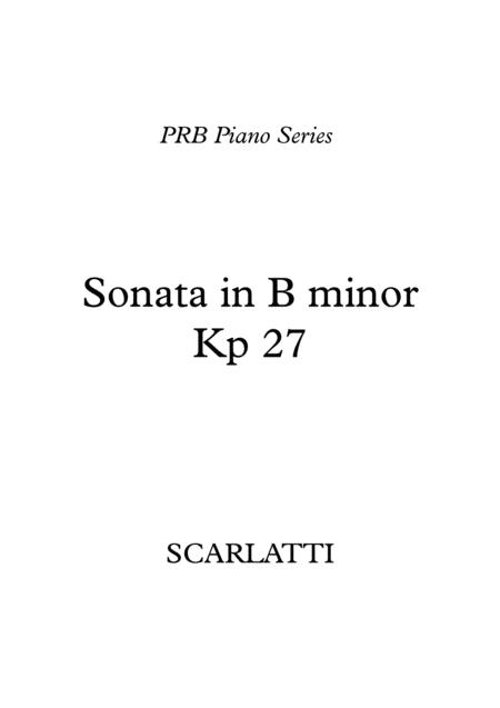 Prb Piano Series Sonata In B Minor Kp 27 Scarlatti Sheet Music