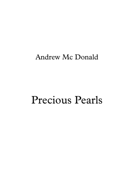 Free Sheet Music Precious Pearls
