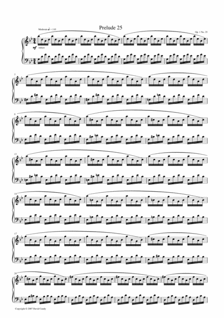 Prelude 25 Op 1 No 25 Sheet Music