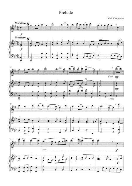 Free Sheet Music Prelude Alto Saxophone