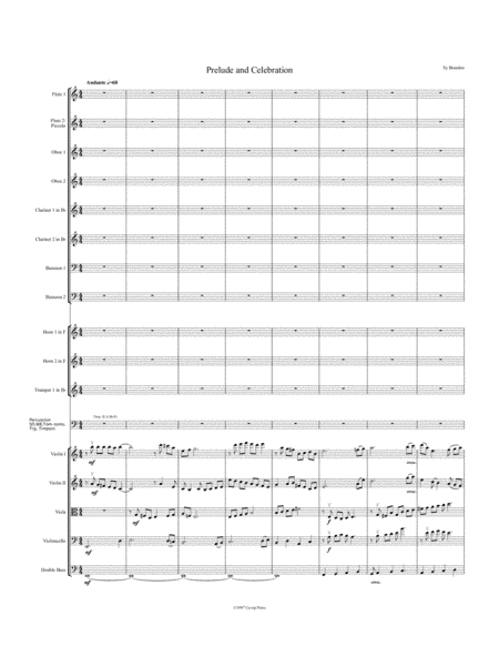 Prelude And Celebration For Chamber Orchestra Sheet Music