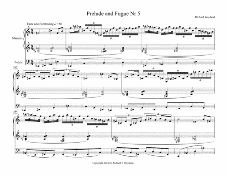 Prelude And Fugue Nr 5 Sheet Music