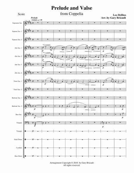 Prelude And Waltz From Coppelia Sheet Music