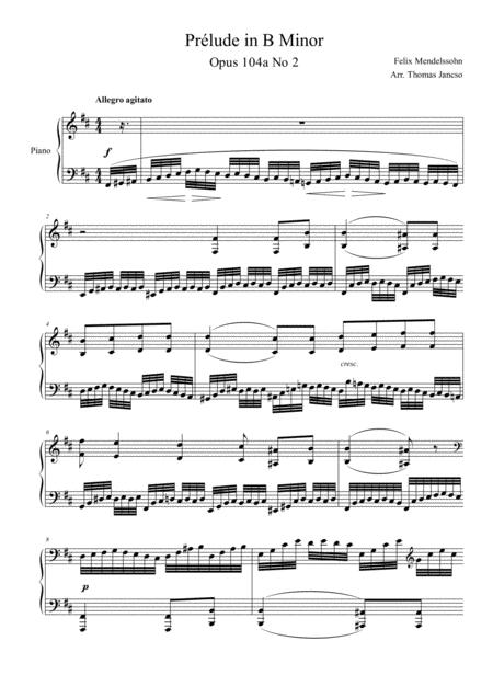 Prelude B Minor Sheet Music