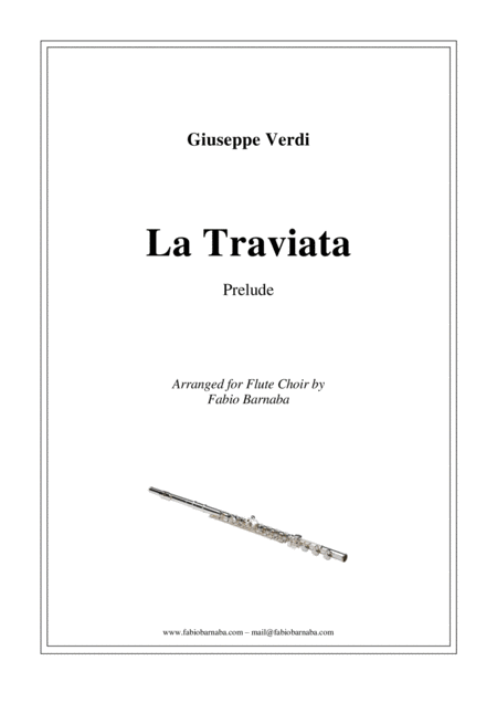 Prelude From La Traviata For Flute Choir Sheet Music