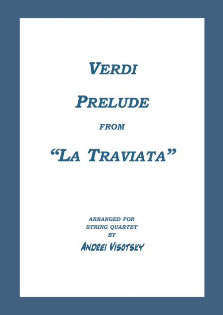Free Sheet Music Prelude From La Traviata