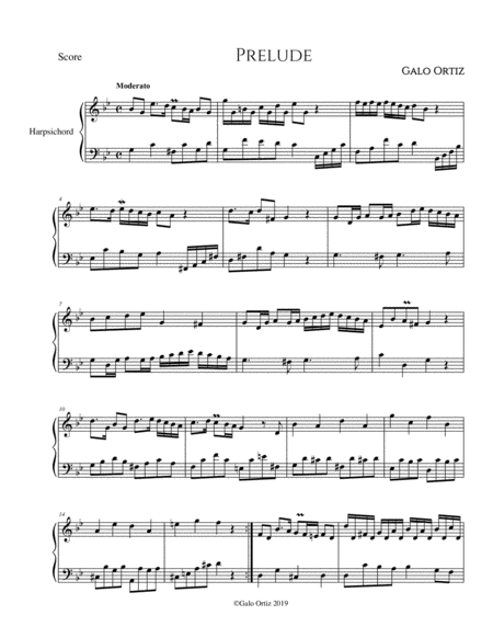 Prelude Galo Ortiz Sheet Music