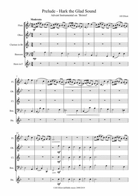 Free Sheet Music Prelude Hark The Glad Sound