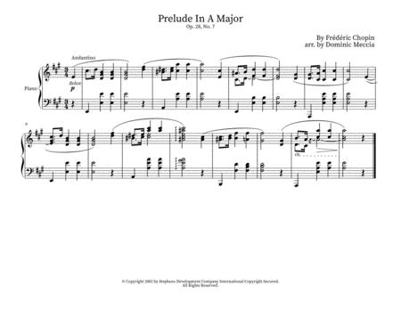 Prelude In A Major Op 28 No 7 Piano Sheet Music