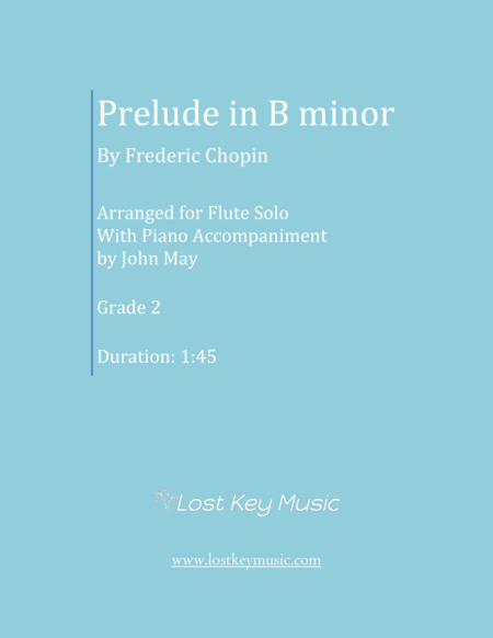 Prelude In B Minor Flute Solo Sheet Music