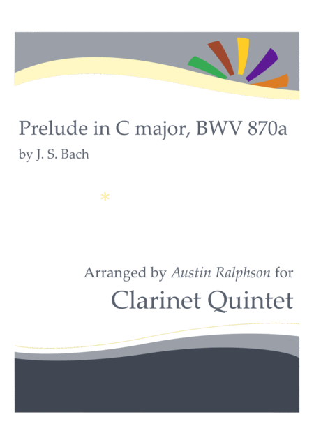 Prelude In C Major Bwv 870a Clarinet Quintet Sheet Music