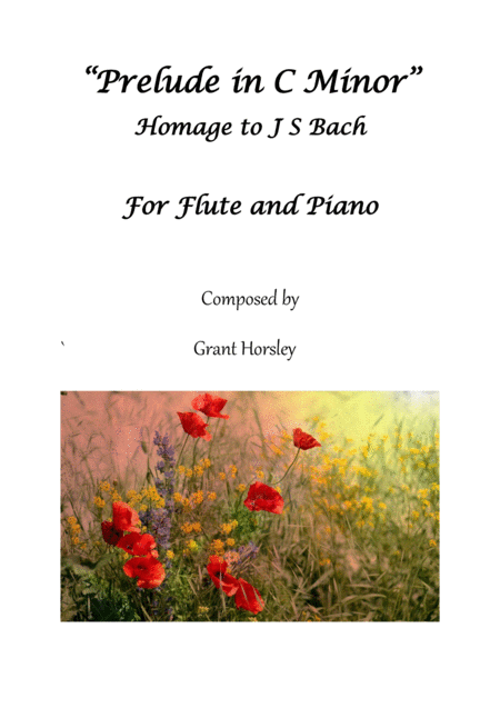 Prelude In C Minor Flute And Piano Intermediate Homage To Js Bach Sheet Music