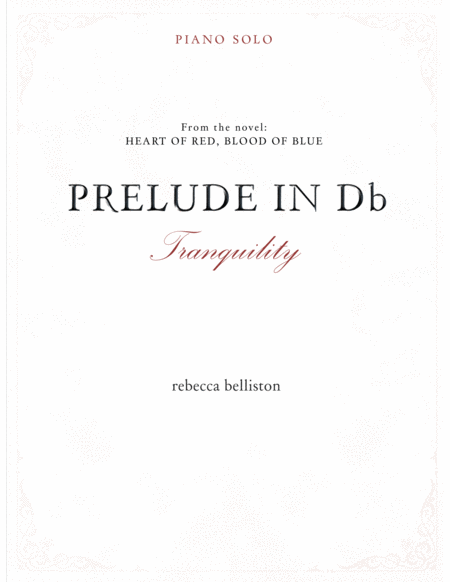 Free Sheet Music Prelude In Db Tranquility Piano Solo