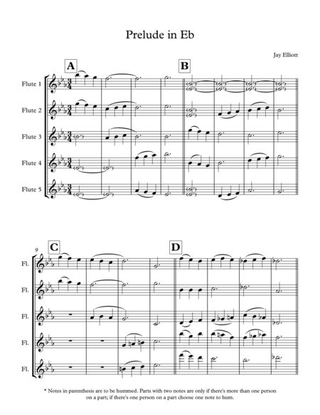 Prelude In Eb Sheet Music