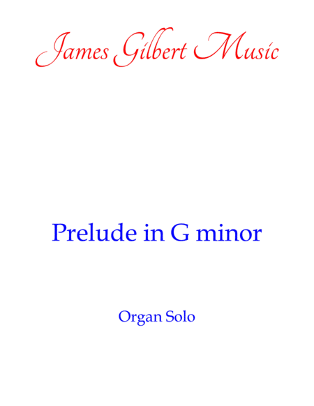 Free Sheet Music Prelude In G Minor Or116