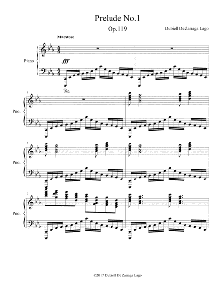 Prelude No 1 Op 119 Sheet Music