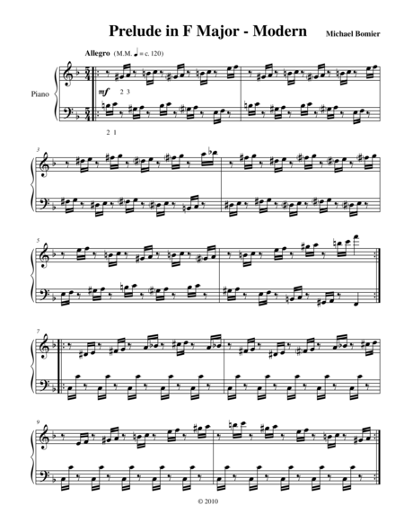 Free Sheet Music Prelude No 11 In F Major From 24 Preludes