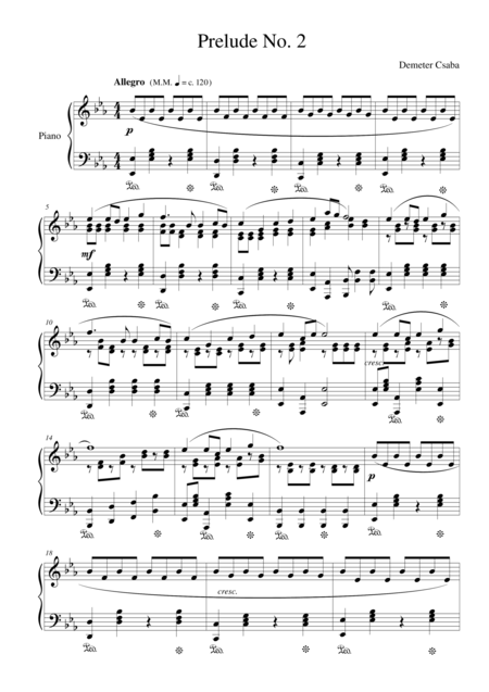 Prelude Op 2 No 2 Sheet Music