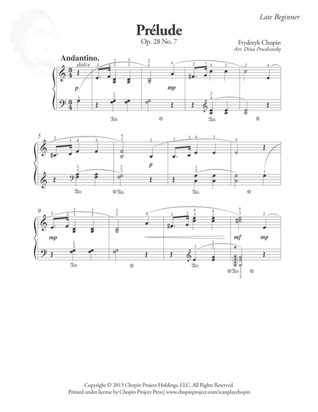 Prelude Op 28 No 7 Sheet Music