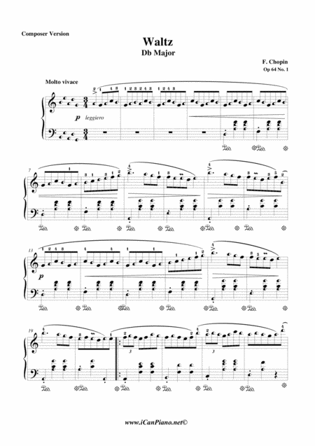 Prelude Op 64 No 1 Chopin Icanpiano Style Sheet Music