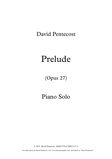 Prelude Opus 27 Sheet Music