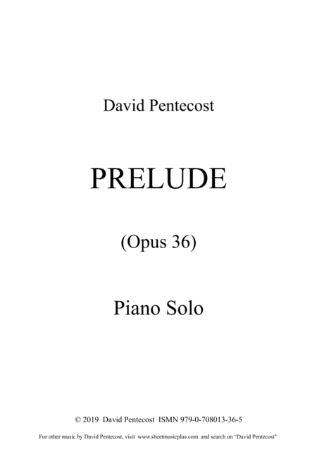 Free Sheet Music Prelude Opus 36