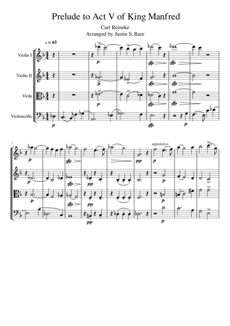 Free Sheet Music Prelude To Act V Of King Manfred