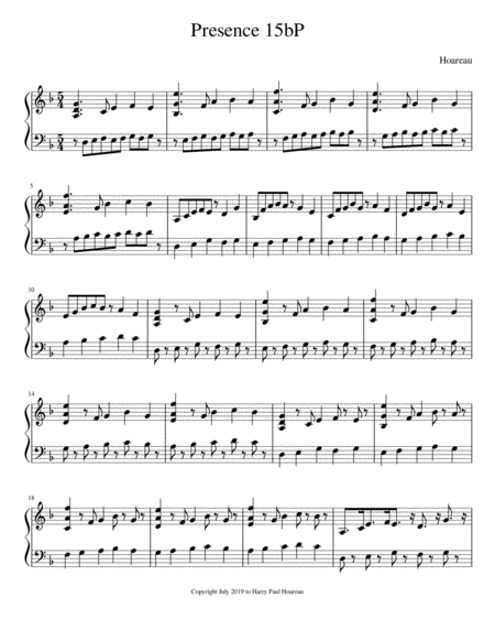 Presence 14b Piano Sheet Music