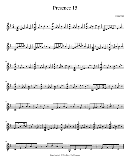 Presence 15 Guitar Sheet Music