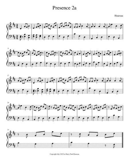 Presence 2a Piano Sheet Music