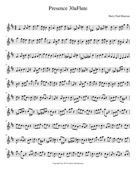 Presence 30a Flute Sheet Music