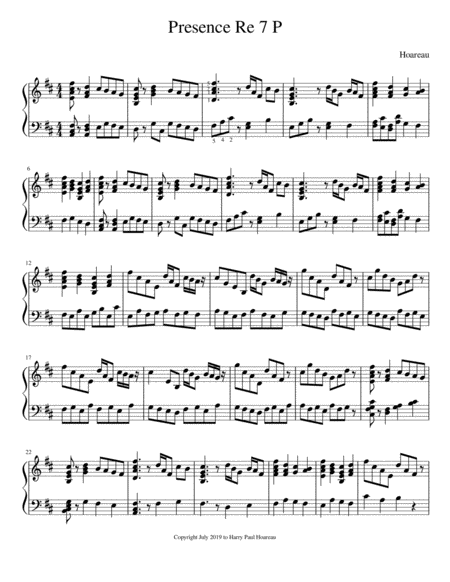 Presence Re 7 Piano Sheet Music