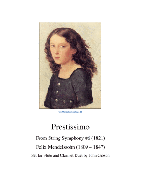 Prestissimo For Flute And Clarinet Sheet Music