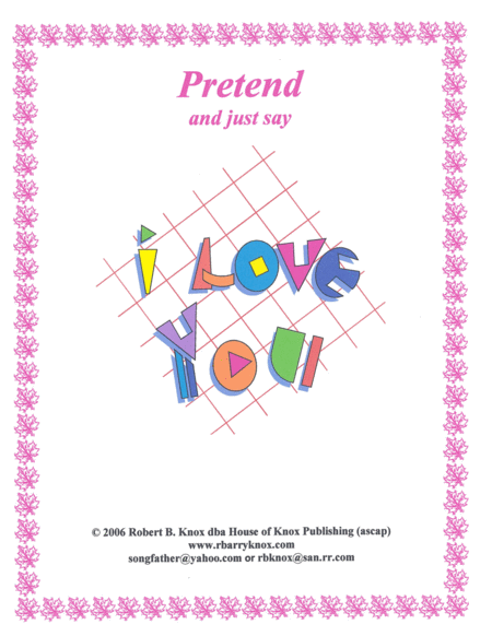 Free Sheet Music Pretend