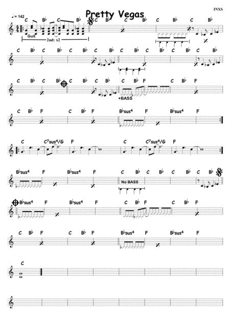 Pretty Vegas Inxs Sheet Music