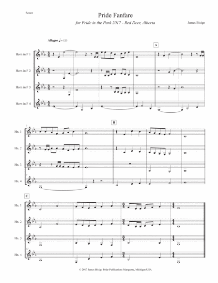 Pride Fanfare Sheet Music