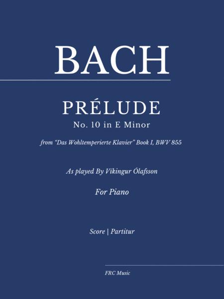 Free Sheet Music Prlude No 10 In E Minor From Das Wohltemperierte Klavier Book I Bwv 855 As Played By Vkingur Lafsson