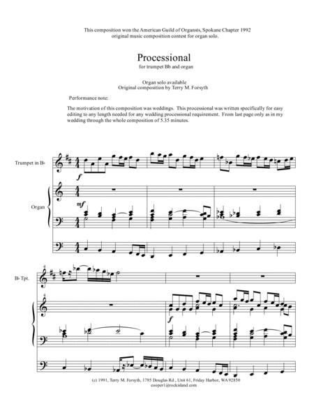 Free Sheet Music Processional With Trumpet