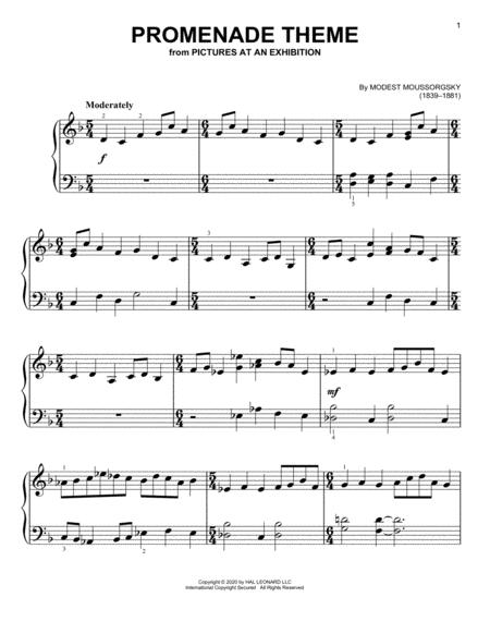 Promenade Theme Sheet Music