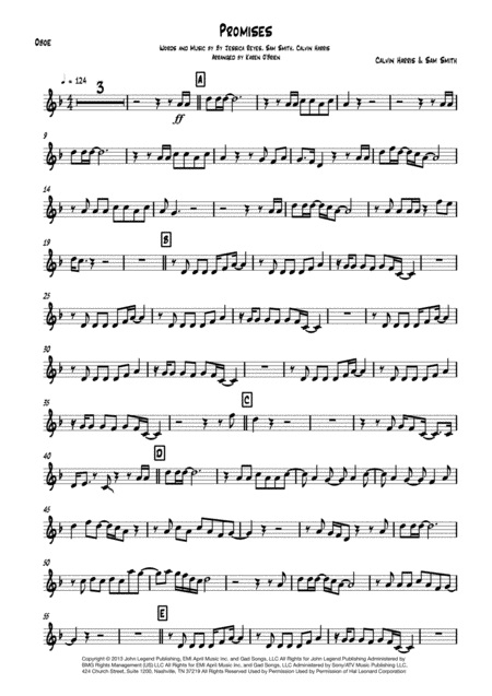 Promises Solo Oboe Sheet Music