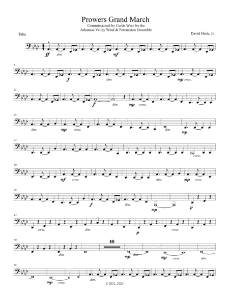 Prowers Grand March Tuba Sheet Music