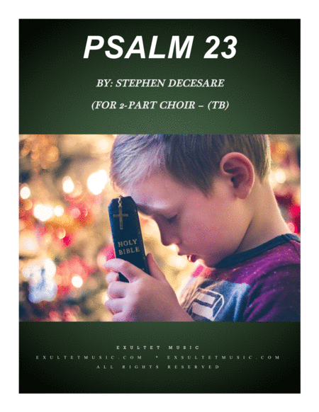 Psalm 23 For 2 Part Choir Tb Sheet Music