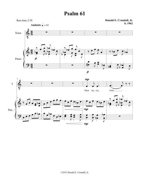 Free Sheet Music Psalm 61