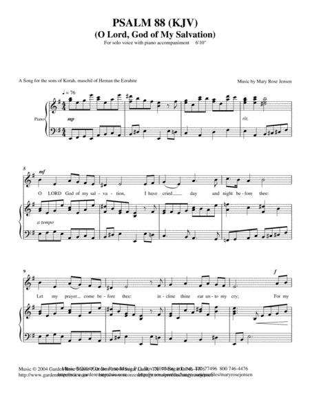 Psalm 88 Kjv Vocal Solo With Piano Solo Sheet Music