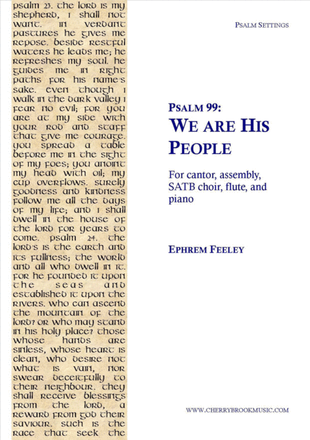 Psalm 99 We Are His People Sheet Music