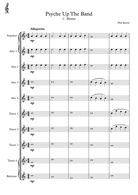 Psyche Up The Band Hymn Saxophone Choir Sheet Music